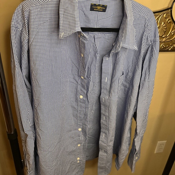 Classic Blue Checkered Men's Shirt by Club Room - Picture 1 of 4